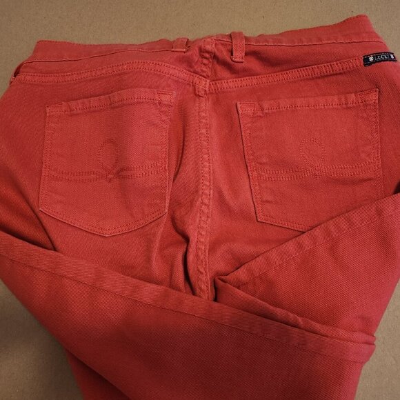 Lucky Brand Sofia Skinny Red Denim Jeans Women’s Size 10/30 Ankle Very Nice! - Picture 10 of 14